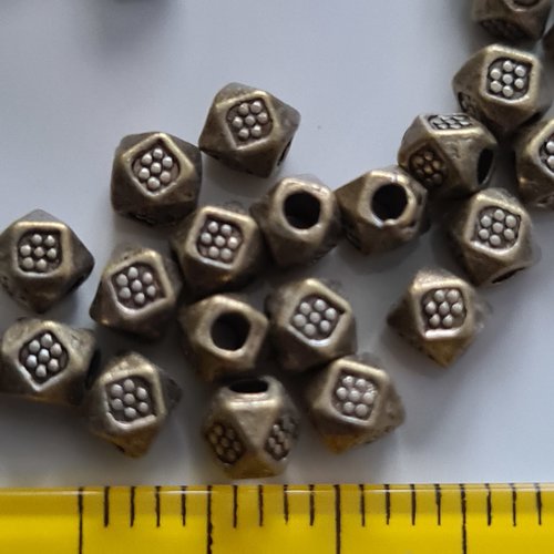 Lot de 20 perles intercalaires bronze antique