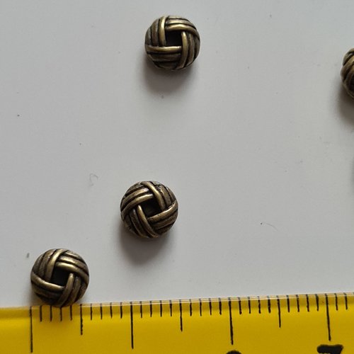 Lot de 10 perles intercalaires coloris bronze antique