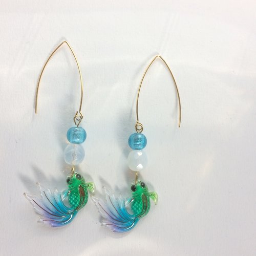 Boucles d'oreilles poisson