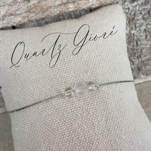 Bracelet quartz pierres femme, bracelet cristal de roche argent 925 semi précieuse, bijoux pierres naturelles, chaîne cadeau pour amie femme