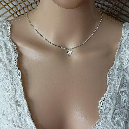 Collier aztèque argent 925 collier fin chaine femme minimaliste collier superposition bijou acier inoxydable cadeau france