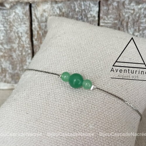 Aventurine bracelet pierres femme,bracelet argent 925 pierre semi précieuse, bijou pierres, pierre de protection, cadeau pour amie