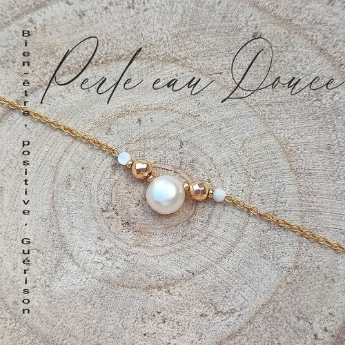 Perle eau douce bracelet pierres naturelles femme, bracelet pierre semi précieuse, bijou pierres, acier inox coquillage ,cadeau pour amie
