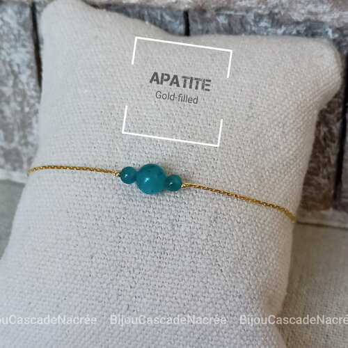 Apatite bracelet pierres femme, bracelet gold-filled semi précieuse, bijoux pierres naturelles, cadeau pour amie femme