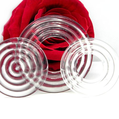Connecteur rond acrylique, connecteur anneau acrylique, séparateur plastique rond, jonction donut's résine
