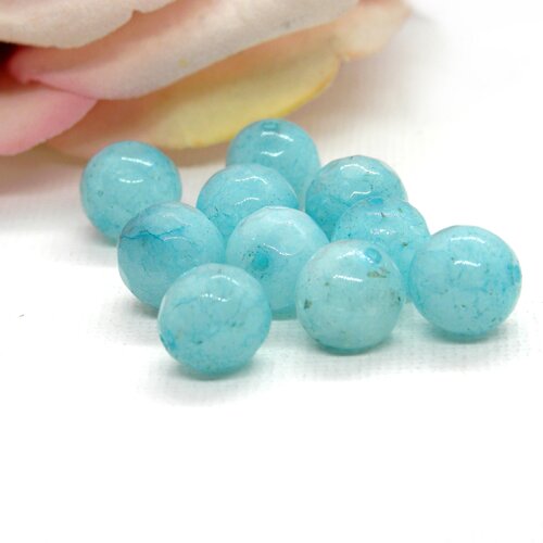 Perle aigue-marine, aigue marine facettée, aigue marine brésilienne, gemmes véritable, aigue marine, pierre ronde, perle, pierre, 10mm +++