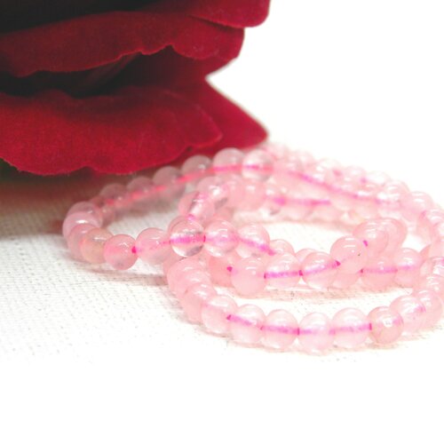 Lot de perle, perles quartz rose, perle ronde véritable, perle rose, perle violette, perle pierre, pierre naturelle, gemmes,