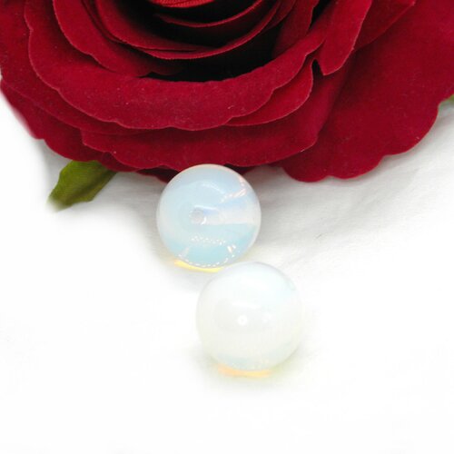 Perles opales rondes, opaline pierre naturelle, perle opale véritable, gemmes véritable, opale asie, pierre ronde, pierre, opaline, opale