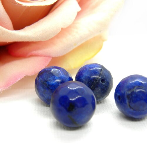Perle ronde lapis-lazuli, lapis pierre naturelle, perle lapis lazuli, gemmes véritable, pierre facettée pierre, lapis, lazuli, 13mm +++