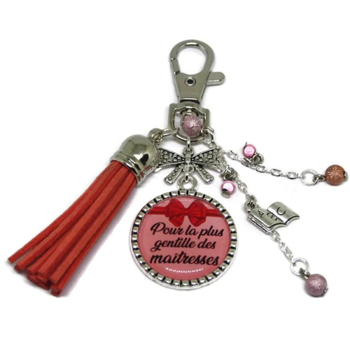 Porte-clés maîtresse - cadeau pour la plus gentille des maîtresses - cadeau fin d'année scolaire -