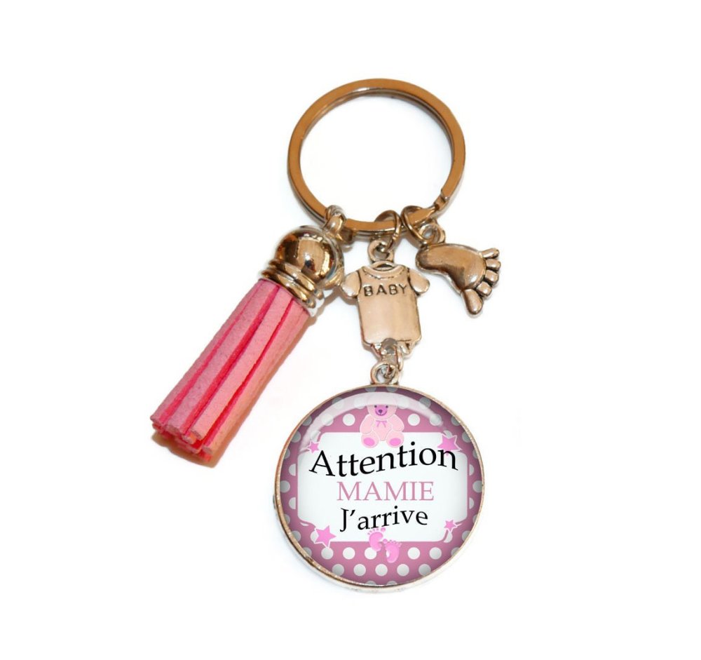 Porte clés future mamie, annonce grossesse - Bijoux Martika