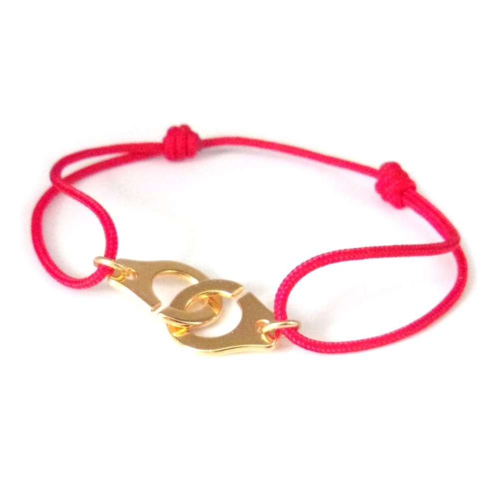 Bracelet corde Jaune rouge verte & Dorée Bracelet minimaliste -  France