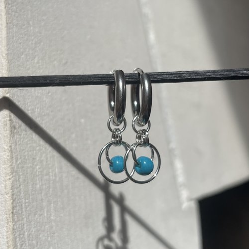 Boucles d'oreilles en acier inoxydable
