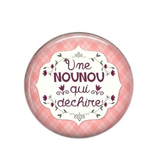 Cabochon résine nounou 25 mm rond 26