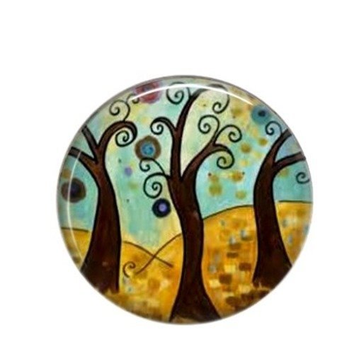 Cabochon rond résine 25mm arbre 31