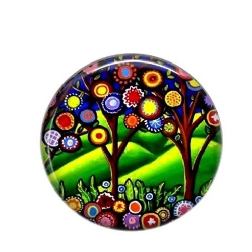   cabochon rond résine 25mm arbre 33
