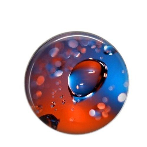 Cabochon résine rond, 25 mm gouttes d'eau 11