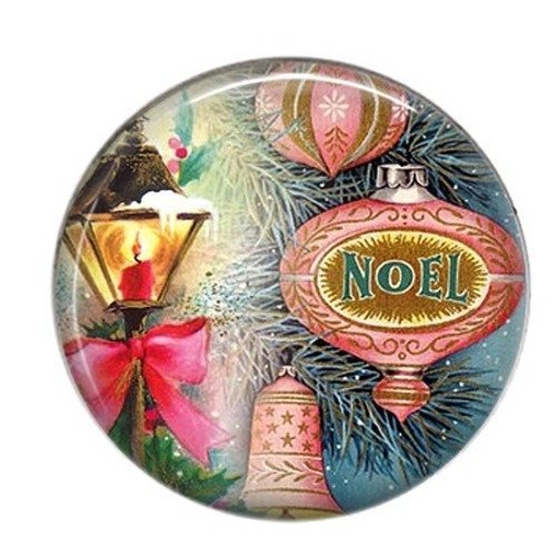 Cabochon rond résine 25mm joyeux noël 49