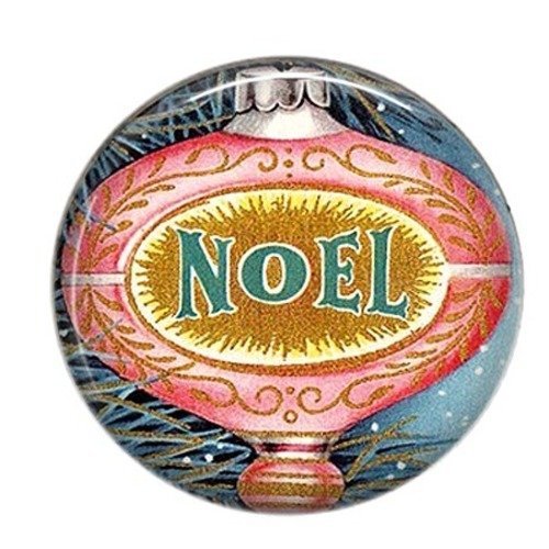 Cabochon rond résine 25mm joyeux noël 50