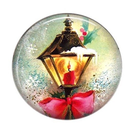 Cabochon rond résine 25mm joyeux noël 51