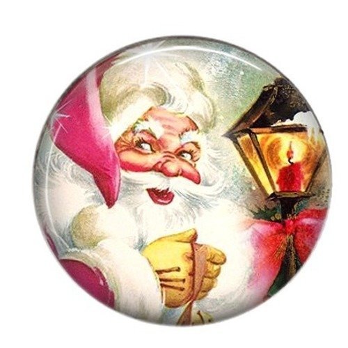 Cabochon rond résine 25mm joyeux noël 52