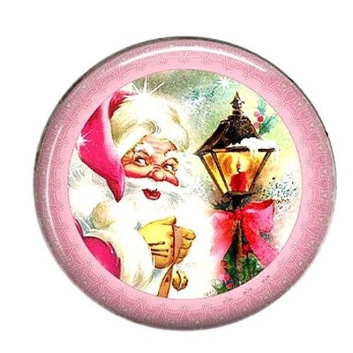 Cabochon rond résine 25mm joyeux noël 53