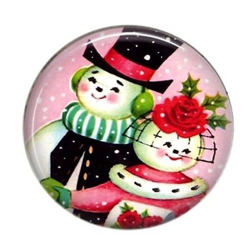 Cabochon rond résine 25mm joyeux noël 55