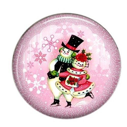 Cabochon rond résine 25mm joyeux noël 56