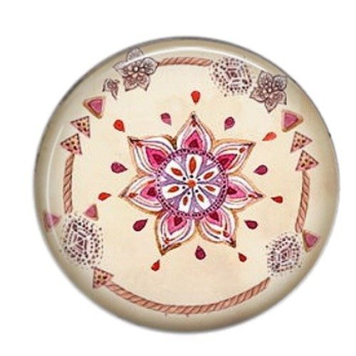 Cabochon résine boho tribal 25mm rond - 24
