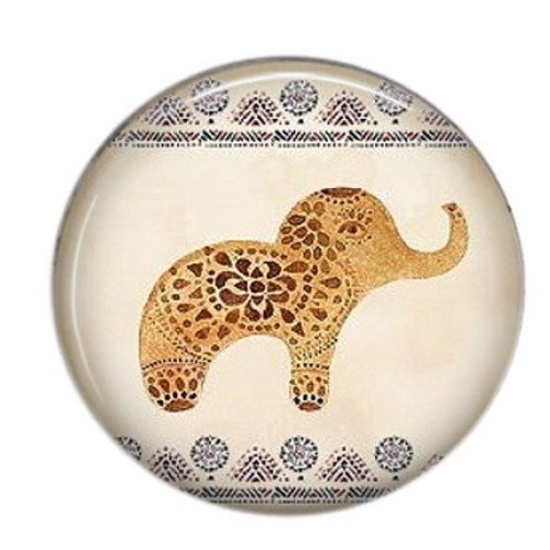 Cabochon résine boho tribal 25mm rond - 28