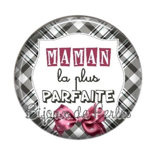 Cabochon rond résine 25mm maman 59 