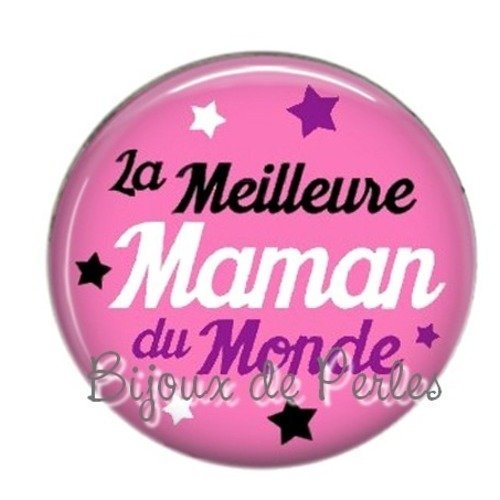 Cabochon rond résine 25mm maman 61