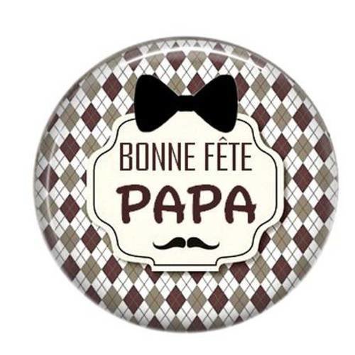 Cabochon résine papa 25mm rond 17 