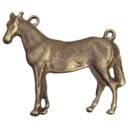 Breloque connecteur cheval bronze, vendu à l'unité (716) 