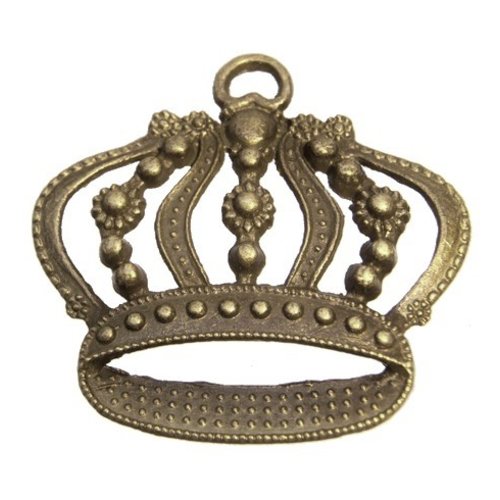 Breloque couronne bronze, vendu à l'unité (715) 