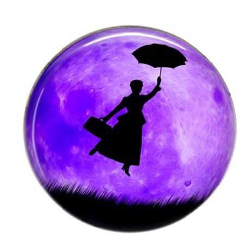 Cabochon résine ombres rond 25mm 06 mary poppins 