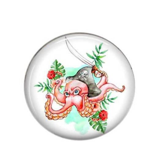 Cabochon rond résine 25mm pirate 03 