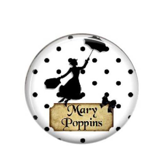 Cabochon à coller rond résine 25mm duo 05 mary poppins