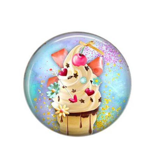 Cabochon à coller rond résine 25mm gourmandise 15 