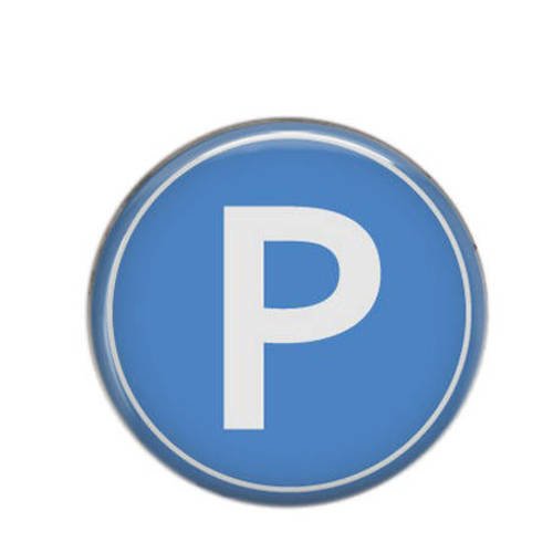 Cabochon rond résine 25mm code de la route 01 