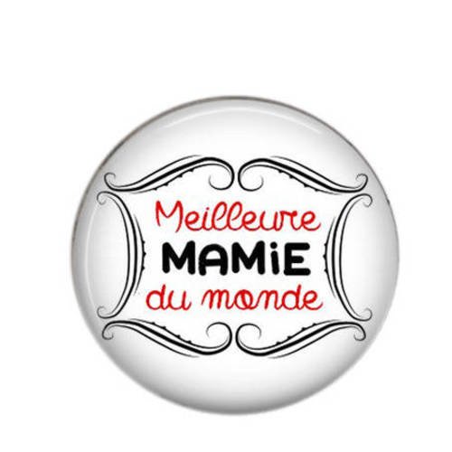 Cabochon rond résine 25mm mamie 24 
