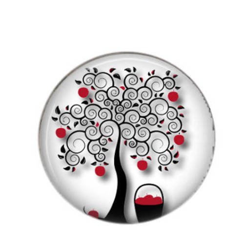 Cabochon rond résine 25mm silhouette 06 