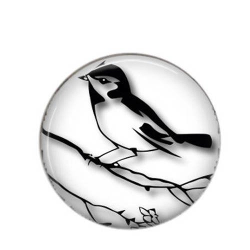 Cabochon rond résine 25mm silhouette 01 