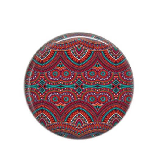 Cabochon rond résine 25mm ethnic 14 