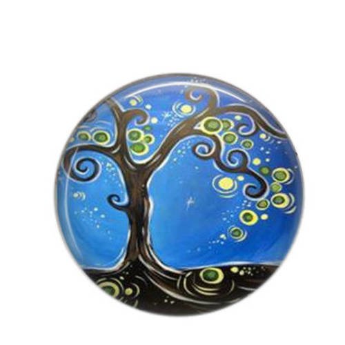 Cabochon rond résine 25mm arbre 20