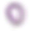 1 collier tour de cou organza et coton ciré 45cm violet foncé