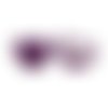 1 cabochon coeur 15mm boule fourrure couleur violet 