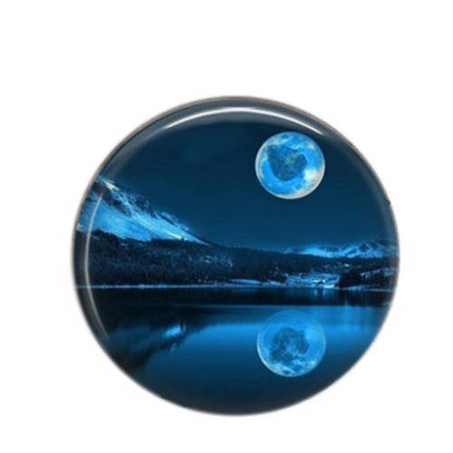Cabochon rond résine 25mm clair de lune 12 