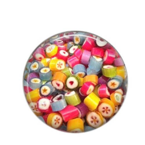 Cabochon rond résine 25mm bonbons 19 