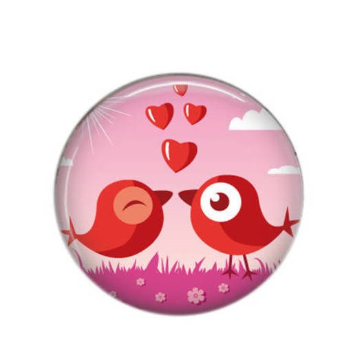 Cabochon rond résine 25mm love 10 